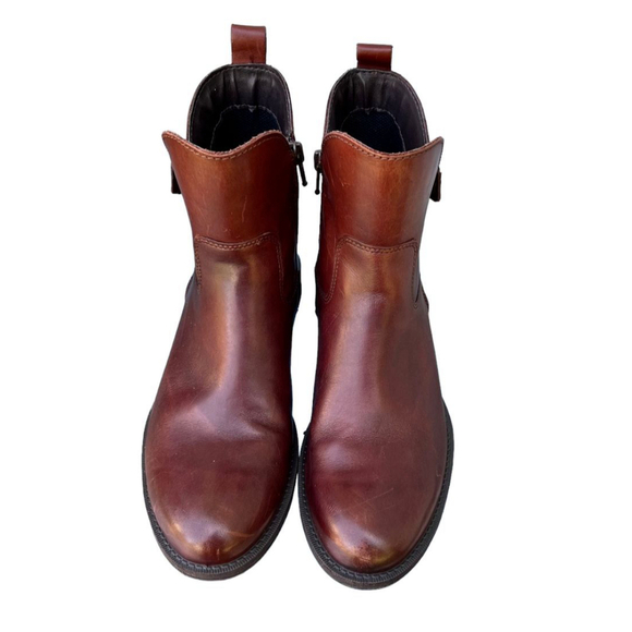Ecco Brown Saunter Goretex Midcut Buckle Zip Boots Waterproof Size 6